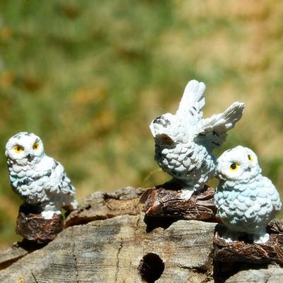 Hars Mini Uil Beeldje Huis Tuin Simulatie Vogels Landschap Bonsai Decoratie Miniatuur Dieren