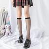 Sexy Mesh Women Stockings Gothic Fishnet Summer Women Tights Underwear JK Lolita Girls Solid Color Knee High Long Socks Lingerie