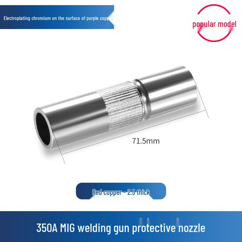 MIG Welding Protective Nozzle & Sleeve Set: 200A-500A Thickened Purple Copper for Gas Shielded Welding