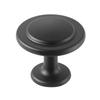 Cabinet Knobs, 30 Pack, 31 mm Black Zinc Alloy Drawer Pulls & Door Handles, Mushroom Kitchen Solid Knobs Dresser Handles, Cupboard Hardware with