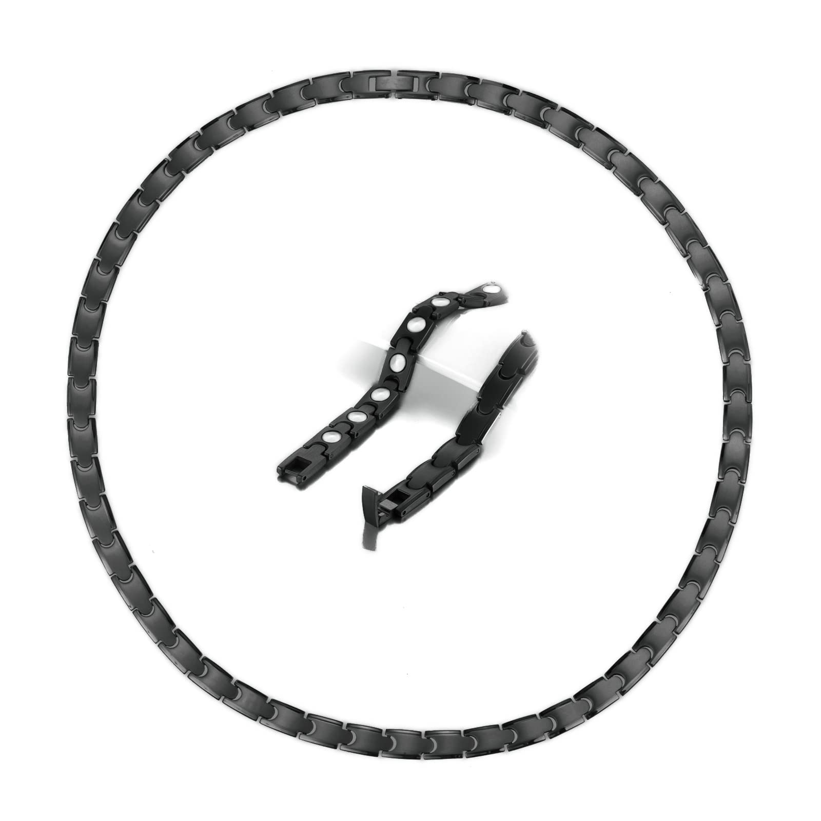 

50 шт. Ожерелье из чистого германия, ожерелье из чистого титана для снятия статического электричества [BEFOSHINN] 99,999% для мужчин (черный)