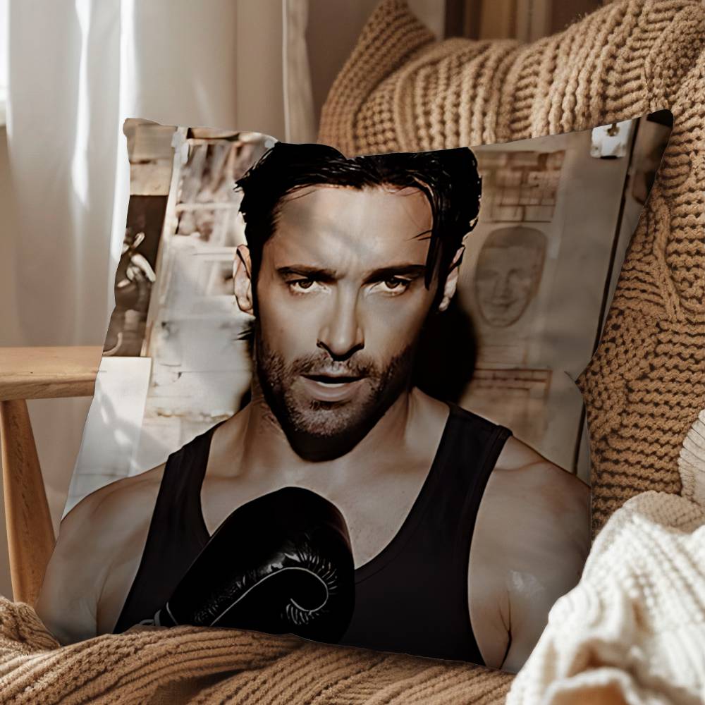 Like a Wolf Hugh Jackman Print Throw Pillow Cover Square Cushion Case for Living Room Bedroom Decor
