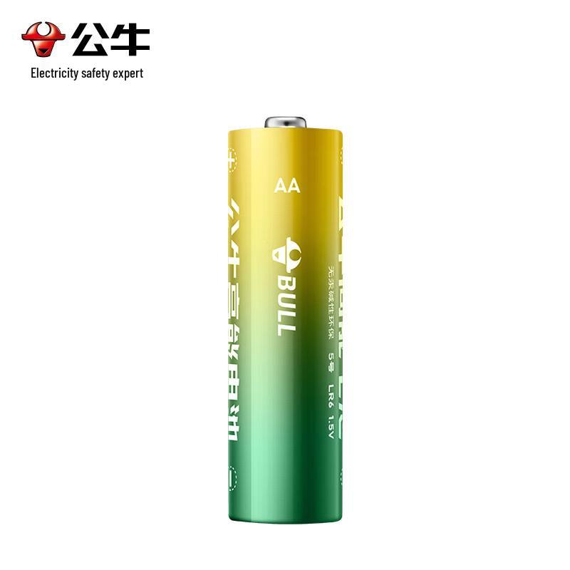 BULL AA + AAA Alkaline Battery Mixed Pack (4-count) CN plug (adapter included)