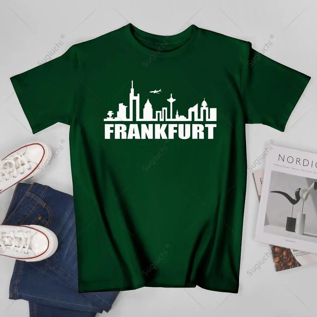 Unisex Unisex Frankfurt GerUnisexy Skyline GerUnisex Souvenir Tshirt Tees T Shirts WoUnisex Boys 100 Cotton TShirt
