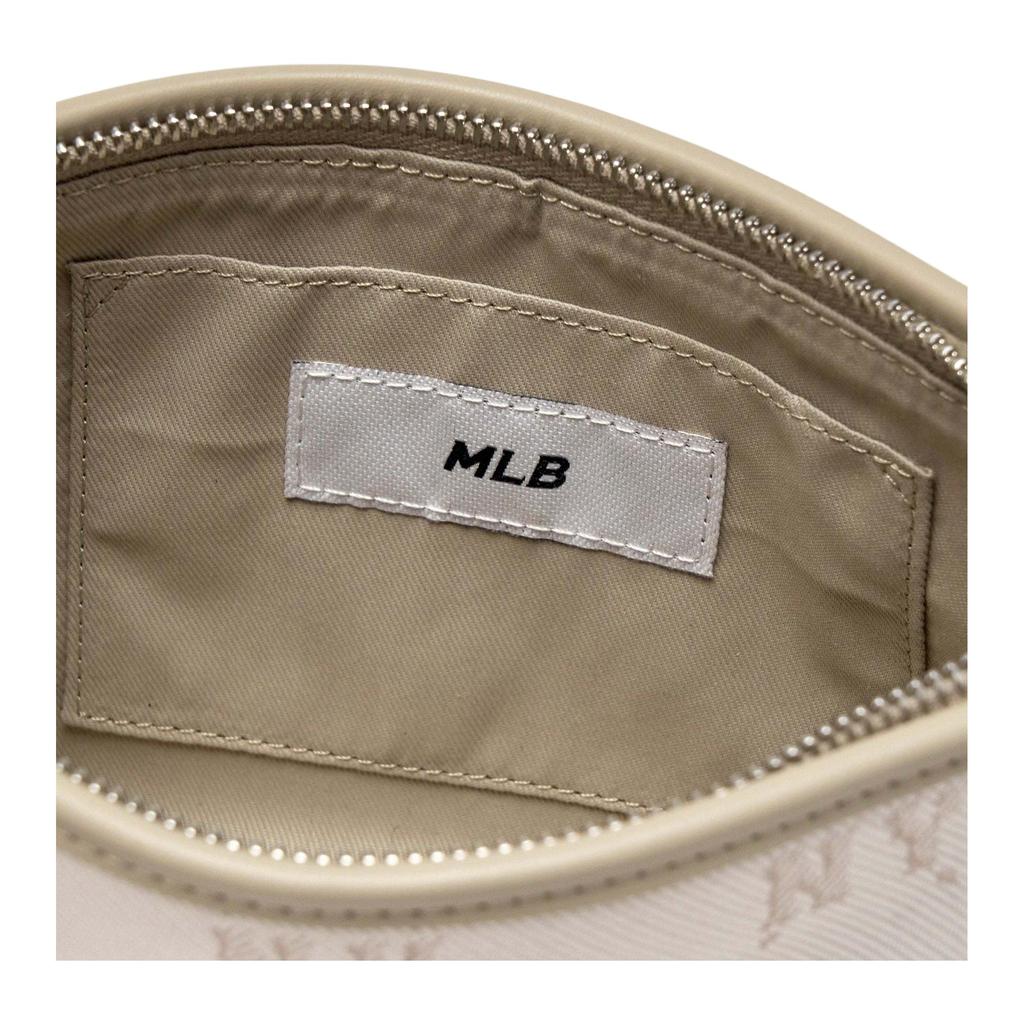 MLB 26 Spring Collection New York Yankees Diamond Old Flower Faux Leather And Polyester Underarm Bag Mini Women Handbag Deep-Cream 3ABQMJ16N-50CRD