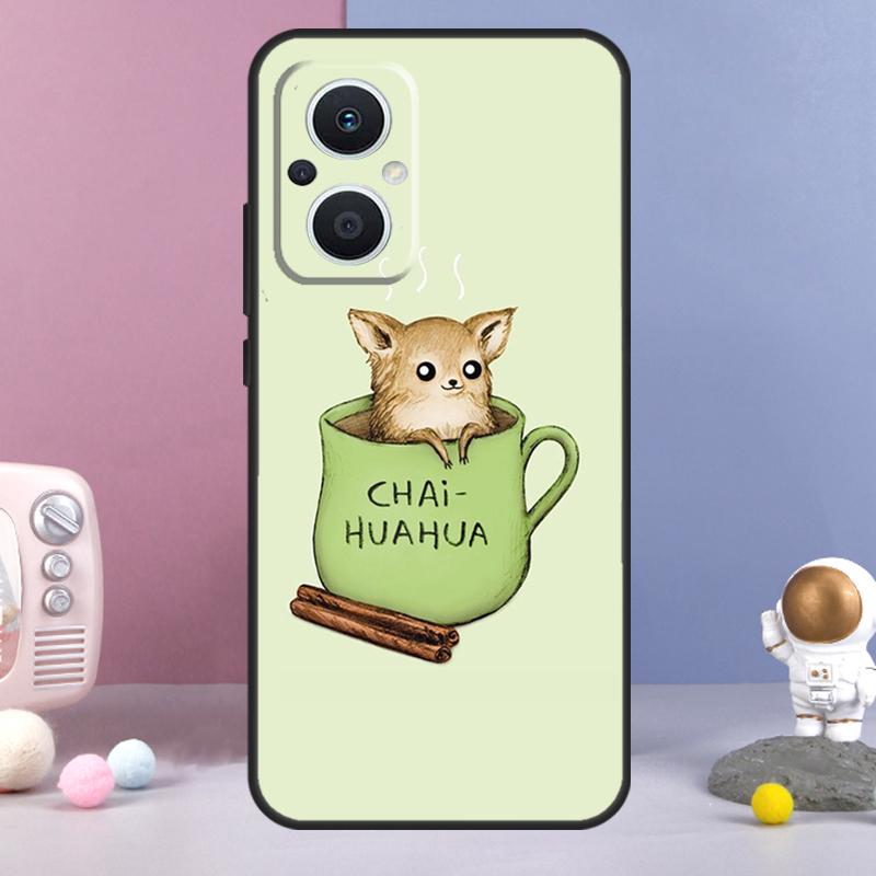 Chihuahua Face Floral Dog Funda For OPPO Reno 11 F 12F 13F 14F 10 12 13 14 Pro 7 8 Lite OPPO Find X9 X6 X5 X8 Pro Case