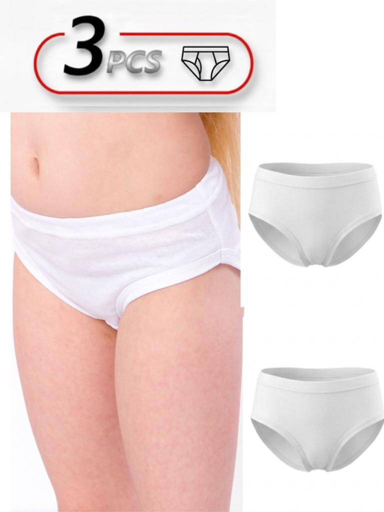 Girls' Briefs Set - 3 Pack - Comfortable Cotton Underwear for Kids, Any Season 272-000-1-pak3 HC