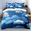 Cloudy Sky Blue Bedding Set Bedding Duvet Cover Set Duvet Cover Pillowcases  (1 * Duvet Cover 2 * Pillowcases, without duvet insert)