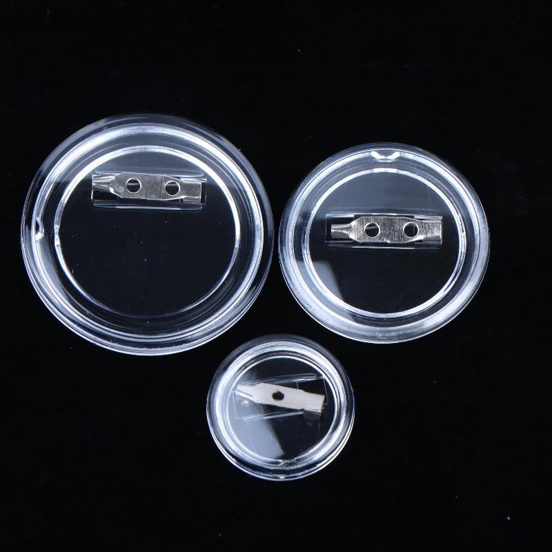 Blank Acrylic DIY Button Pins 10 PCS Transparent Badge Set for Small Business Custom Pin Making Supplies