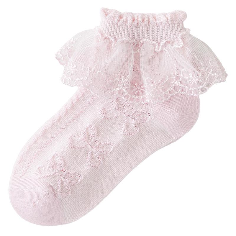 Baby Cotton Socks Kids Girl  Soild Color Baby Thin Mesh Socks for Girls Lace Fashion Soft Beauty Toddler Children's Sock Summer