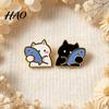 Animal Clothing Accessories Holding Fish Cartoon Cat Brooch, Enamel Kitten Alloy Badge Pin, Brooch for Backpacks Hats Scarves Jackets Zinc Accessory
