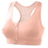 Women's Underwear Front Zipper Yoga Sports Bra Hollow Mesh Breathable Hole Large Size Without Steel Ring Sports Bra