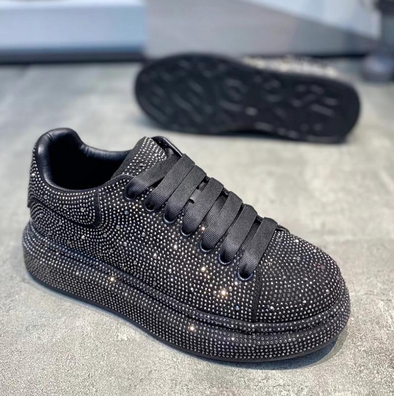 Móda Luxusní Značkový Módní Pánské Červené Černé Kamínkové Boty na Platformě Ležérní Ploché Mokasíny Pánské Rock Hip-hop Chůze Tenisky