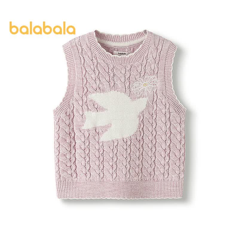 Balabala Girls' Autumn Knitted Vest