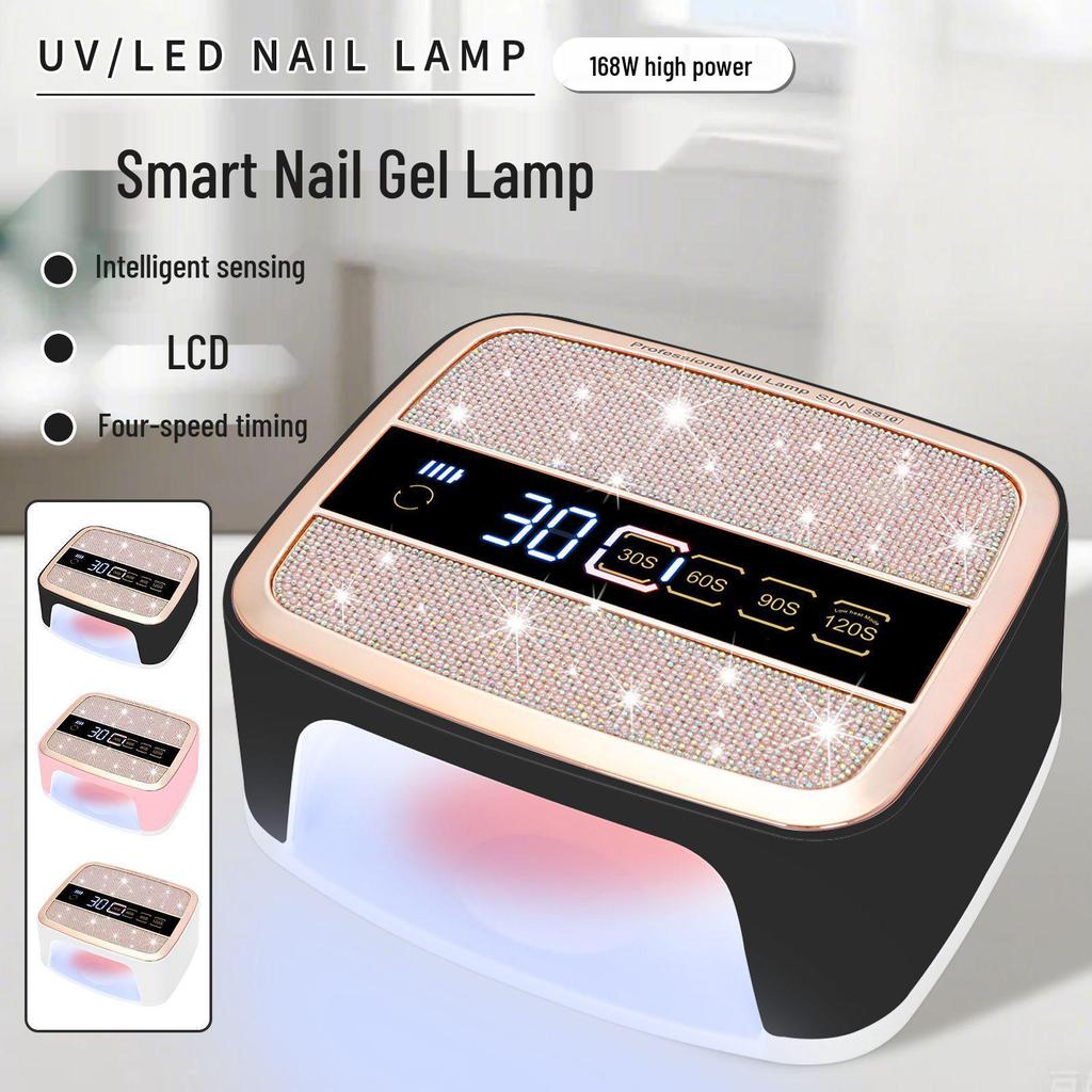 SS10 Portable 168W Rechargeable Nail Lamp: High-Power Phototherapy for Quick-Dry Nails In Salons