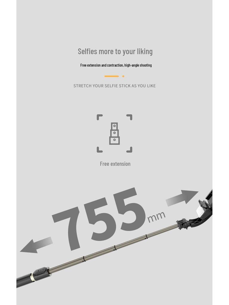Mechanical Monkey Q08d Single-Axis Handheld Gimbal Stabilizer with Dual Fill Lights & Selfie Stick