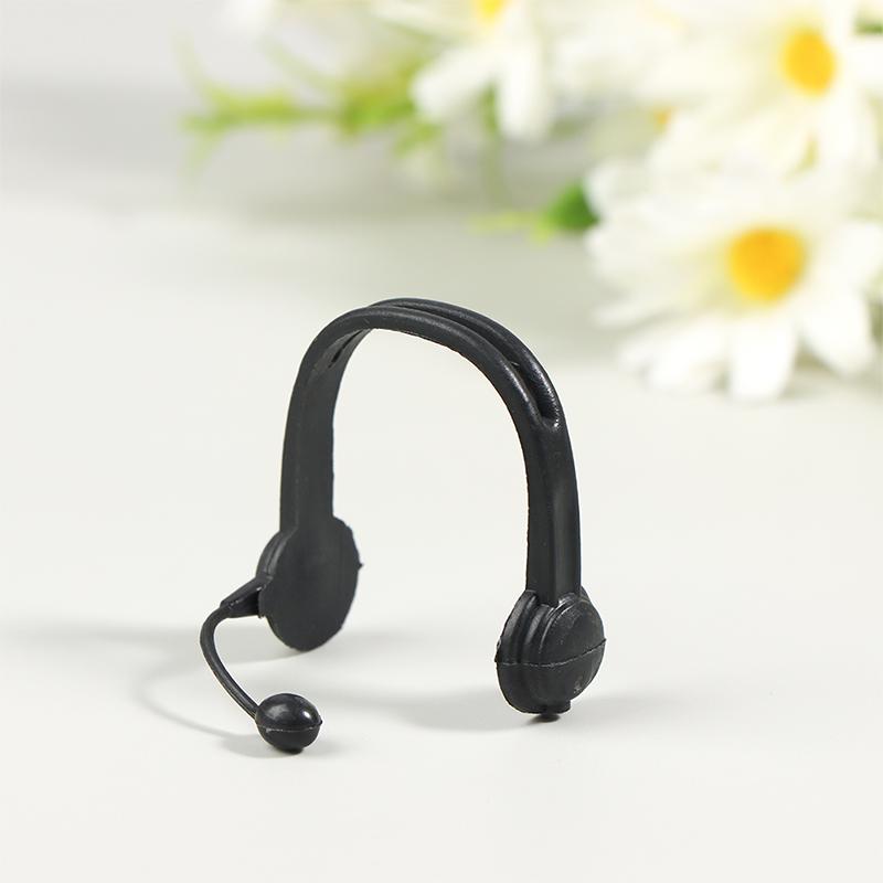 2Pcs 1:12 Dollhouse Miniature Earphone Headset Headphone Model Home Decor Toy
