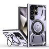 Applicable To Samsung S26Ultra Second-generation Gold Armor Mobile Phone Case S25FE Ring Magnetic Suction S24 Anti-drop Protective Case