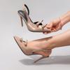 Specially for bow-tied high heels, sexy pointed toes, stiletto sandals after wedding banquet, European and American style fashion