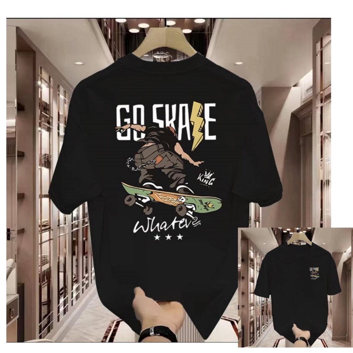 Trendy Summer New Character Skateboarding Casual TShirt Mens and Womens Luxury Brand Top S