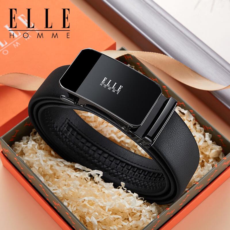 ELLE HOMME Men s Genuine Leather Automatic Buckle Belt