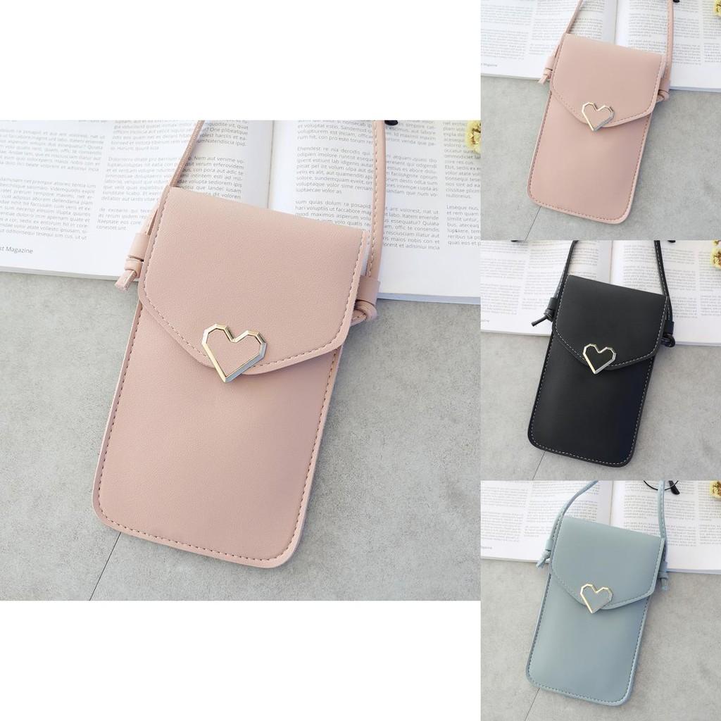 Elegante PU Herzförmige Deko Transparente Touchscreen Umhängetasche Für Damen