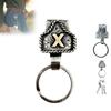 Western Cowboy Letter Keychain, Vintage Handmade Letter  Initial Keychain Clip, Personality Metal Key Chain For Belt
