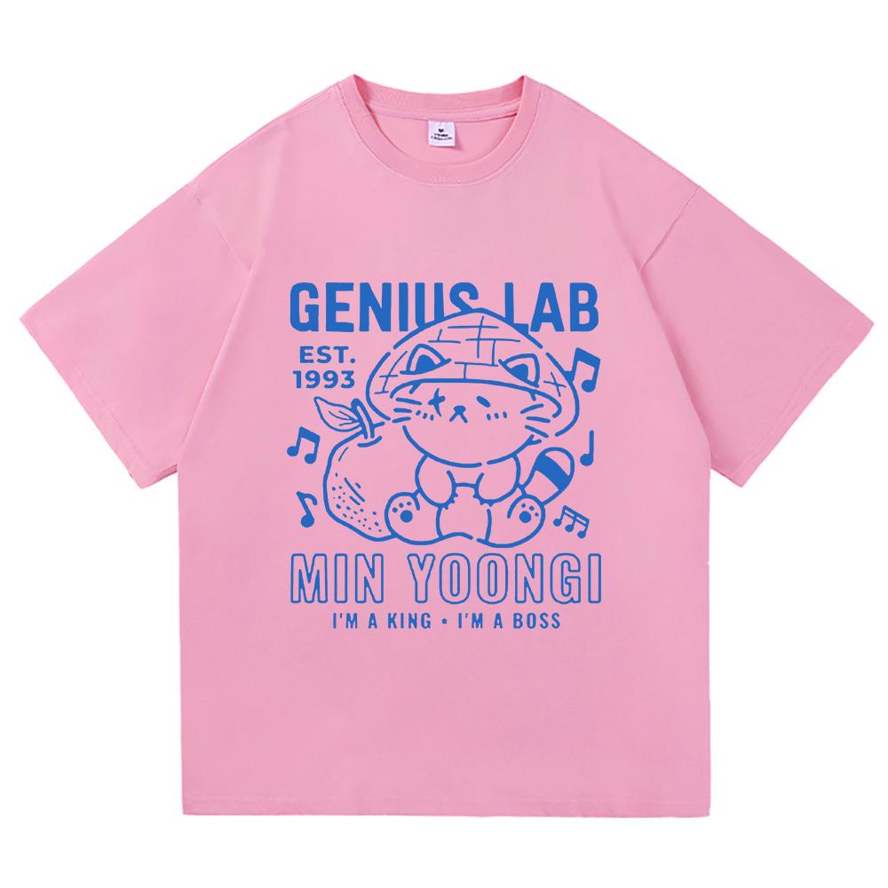 Die Erde ist flach Wusstest du das nicht Unisex T-Shirt Min Yoong Katze Harajuku Sommer Lässig Kurzärmelig Unisex Kleidung Oberteile