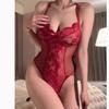 Domila Sexy Lingerie Sexy Lace Seduction Onesie Women's Perspective Uniform Free Pajamas Set