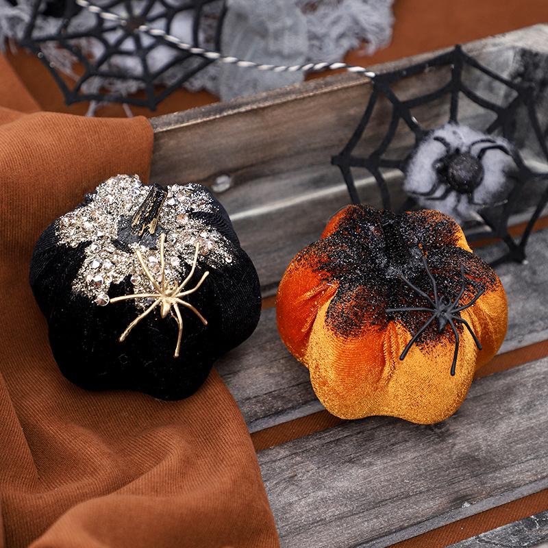 Halloween Decorations - Realistic Spider Pumpkin Figurines - Festive Gifts
