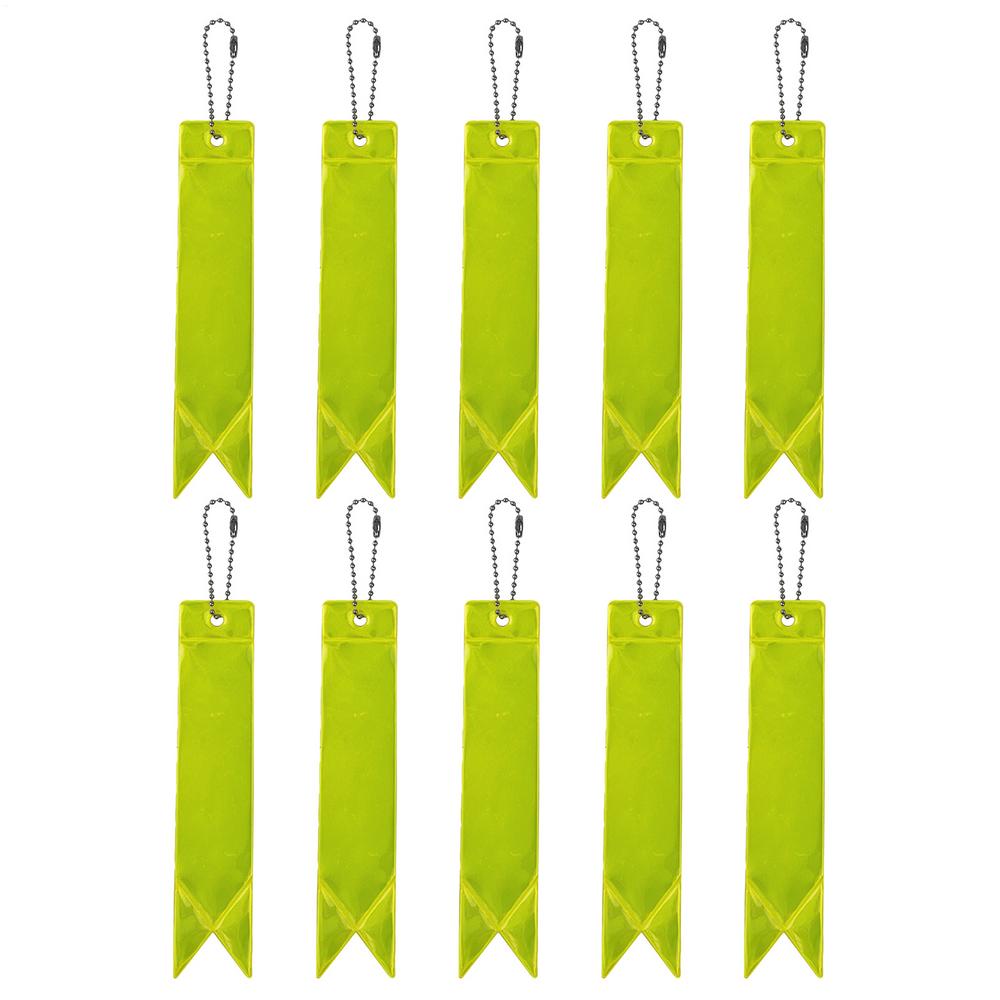 

10Pcs Safety Reflector Pendant Clothing Safety Reflective Keychain Pendant Lightweight Portable Outdoor Tool For Running Cycling