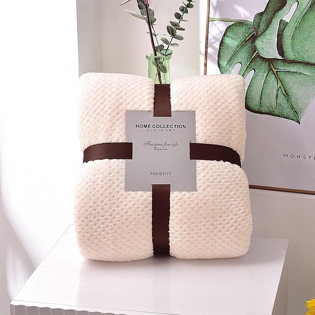 Weiche und kuschelige Popcorn-Waffeldecke Fleece-Überwurf Perfekt für Camping oder Filmabend auf der Couch