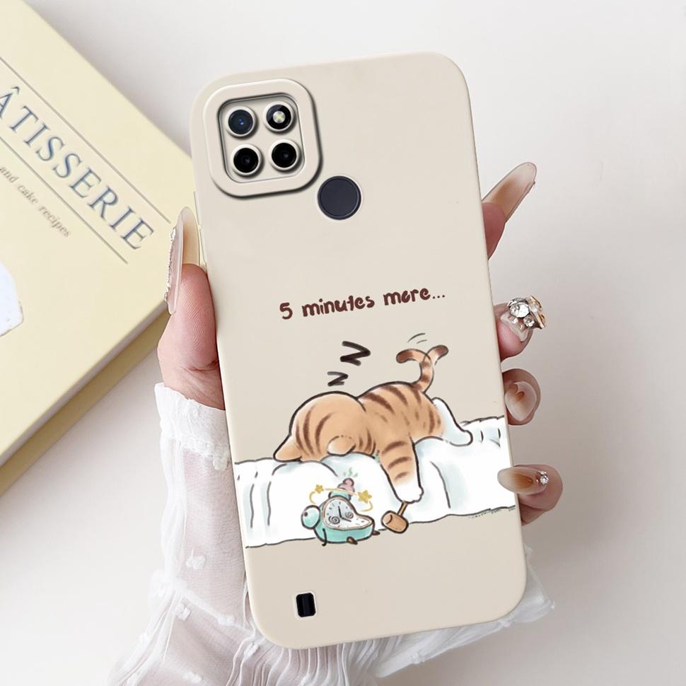 For Realme C21Y Case Luxury Painted Cover  RMX3261 RMX3263 Soft Silicone Phone Case For Realme C 21Y C21Y Coque TPU Back Cover