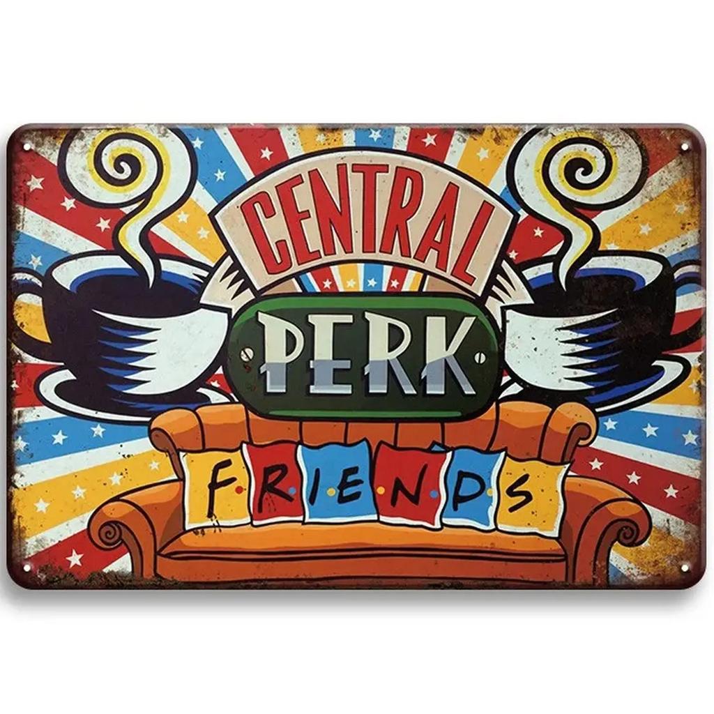 Central Perk Friends Metal Signs. Ideal for Cafe, Bar - Decorative Tin Plaques for Wall.