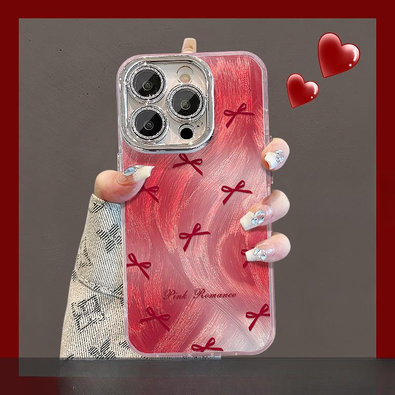 The Rose Red God of Wealth Is Suitable for Apple 16, 15pro, Lens Film, Anti-drop 14, High-end Feel 13, Full Package