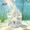 Fish Tank Hideout Cave Gothic Castle Aquarium Hideout, 3D Printed Betta Hide Cave, Small Shrimp Shelter Ornament, Decorative Coral for Resting