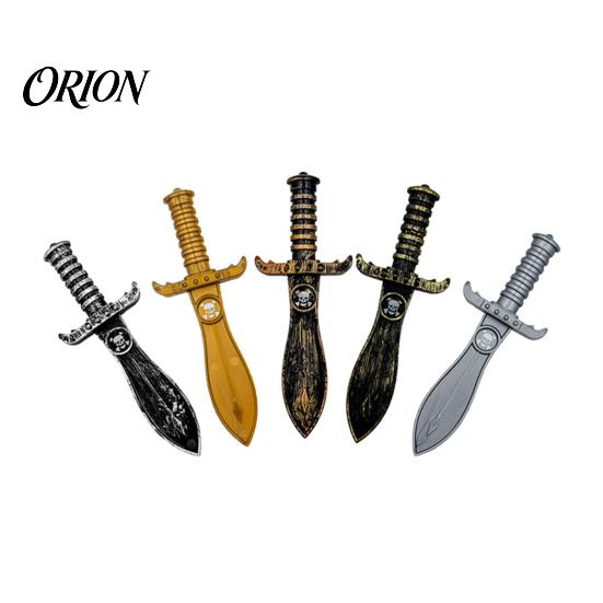 Party Game Accessories Halloween Plastic Fake Knife, Retro Pirate Weapon Prop, Vintage Style Gear Cosplay Costume for Party, Stage Performance Secret