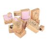 16pcs Moon Cloud Scenery Decorative Wood Stamp Delicate Carving Rectangle Stamp Set  For DIY Crafts