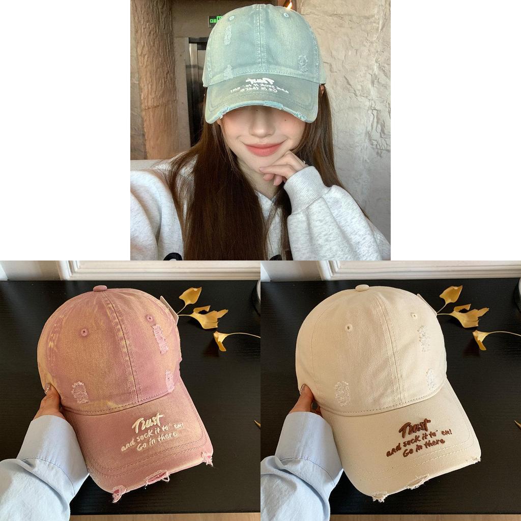 Cotton Baseball Cap With Embroidered Letters For Casual Outdoor And Sports Use