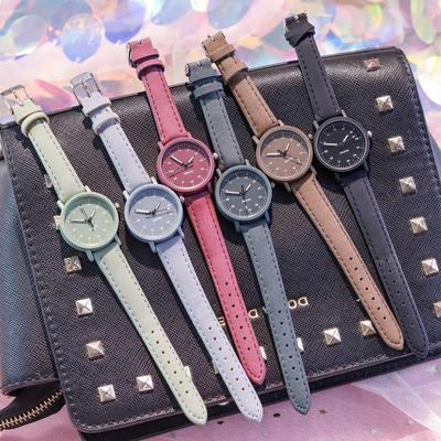 New Fashion Watch Antique Women's Korean Version Women Gift with Leather Strap WristWatch Antique Mori Style