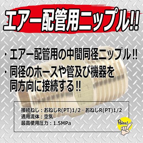 SK11 Nipple Same Diameter Male Thread R(PT)1/2 4M NT-1044 0900