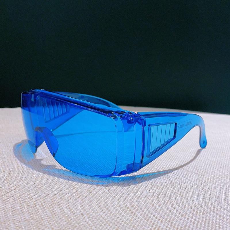 Cool anti-splash and dustproof glasses, transparent large-frame trendy personalized glasses for men and women, stylish protective goggles and