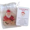 3 ST Julkram Kortficka Julkram Akryl Jultomte Kram Prydnad Jultomte Dekor med Julkort och Presentpåse