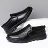 Czterosezonowe męskie buty biznesowe casualowe ze skóry z gumową podeszwą, antypoślizgowe i odporne na zużycie, z okrągłą główką, lekkie i uniwersalne buty do jazdy samochodem