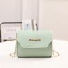 Women's bag new fashionable simple solid color chain shoulder small square bag small fresh messenger bag