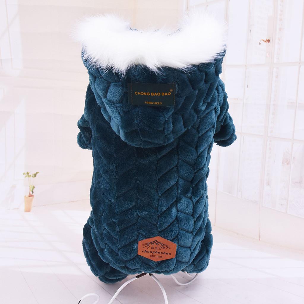 Pet Clothing Polyester Hoodied Sweatshirts Dog Cat Clothes Plus Plush