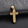 Christian Stainless Steel Cross Pendant Necklace for Women Men Gold Charms for Chain Choker Prayer Metal Jewelry Accessory