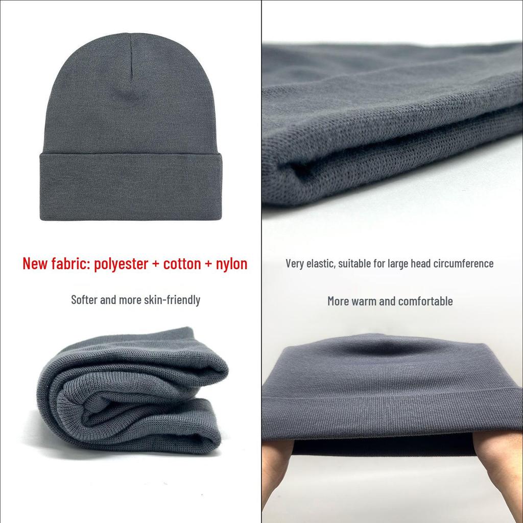 Unisex Strickmütze mit Ohrenschutz - Anpassbares Logo, für Herbst & Winter