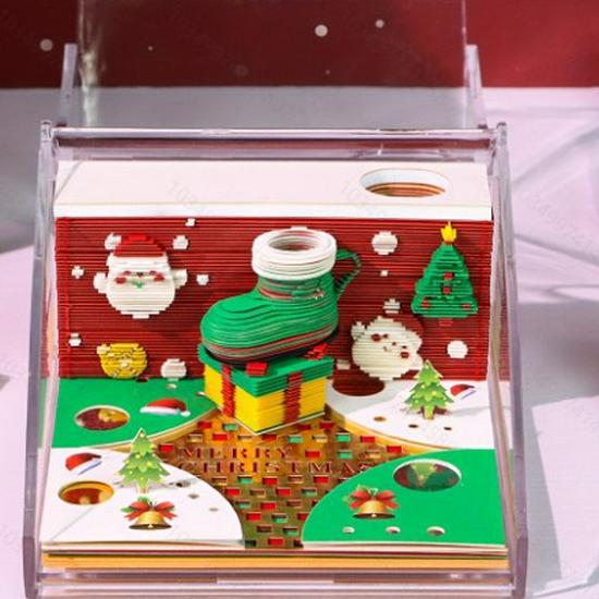 3D Stereoscopic Sticky Note Sculpture 2026 Calendar: Creative Tear-off Convenience Pad and Desktop Ornament