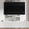 Vinyl Decorative Panel with Graphics for Kitchen or Bathroom 100x50 Cm Elegant Marble Pattern